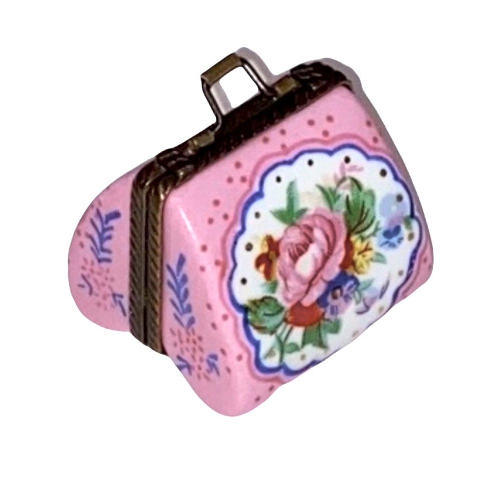 Mini Porcelain Doll Suitcase Valise Box Accessory